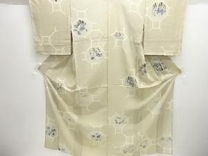 大正ロマン　ジョーゼット蜀江にトンボ・菖蒲模様着物